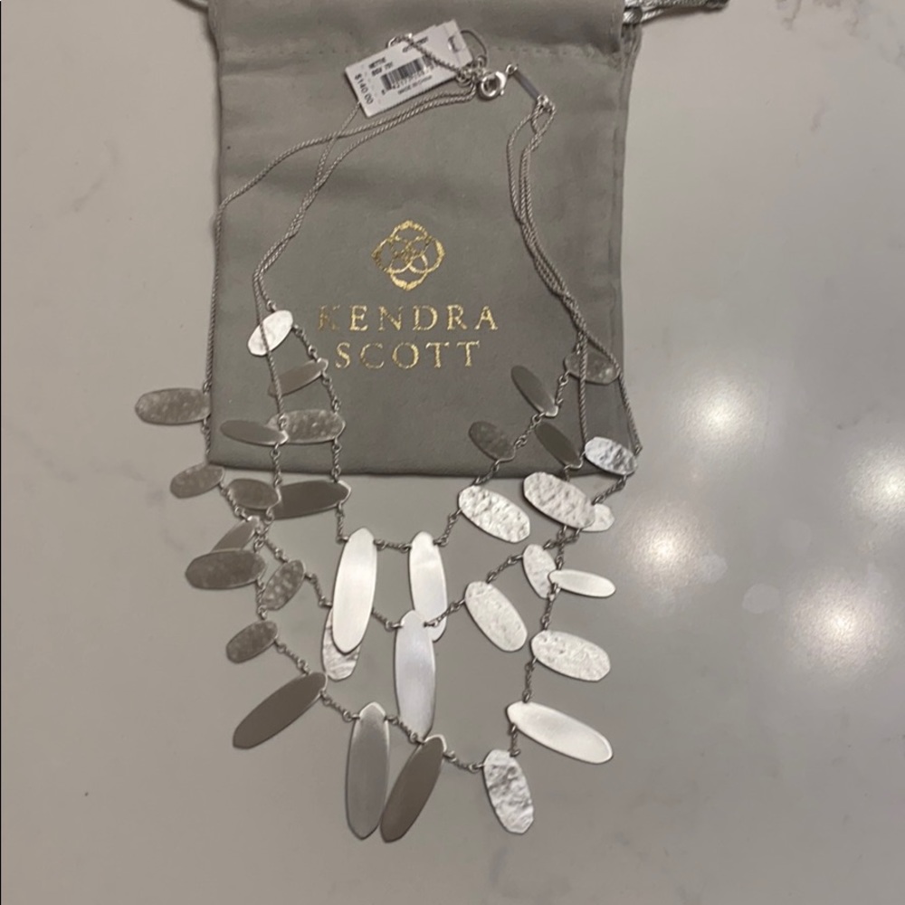 Kendra Scott Nettie Silver layered necklace NWT